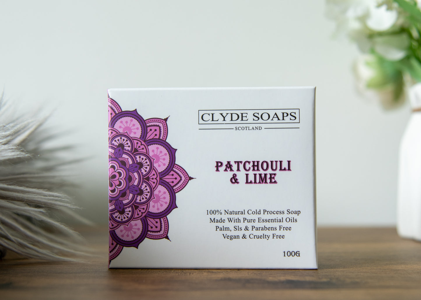 Patchouli and Lime Soap - Clyde Soaps , Cold Process, Palm Oil & Plastic Free, Eco Gift, UK Handmade Vegan, Cruelty Free, Artisan Soap